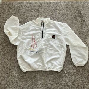 VTG Surf Style Women's Pullover Windbreaker White Key West FL Logo One Size XL